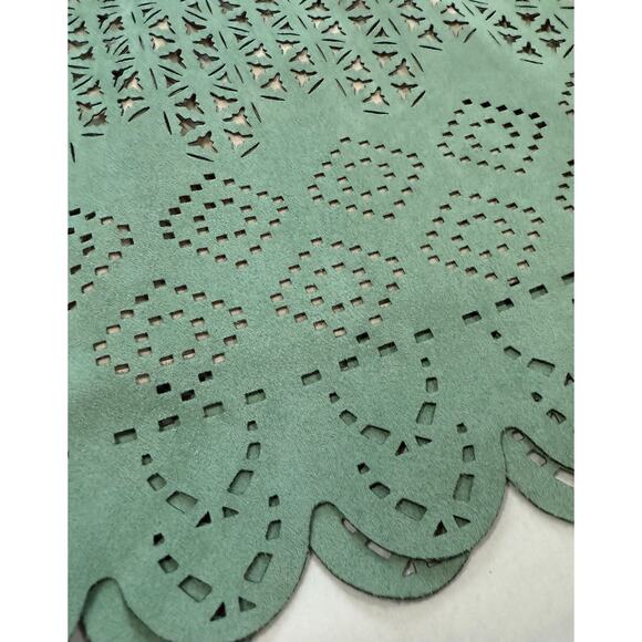 Gianni Bini Dress Mint Green Suede Feel Cut Out Sleeveless Size 12 (067) - Picture 3 of 10